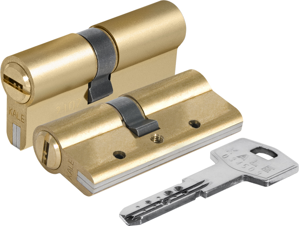 Цилиндровый механизм KALE KILIT 164 DBN-E/70 (30+10+30) mm латунь 5 кл.