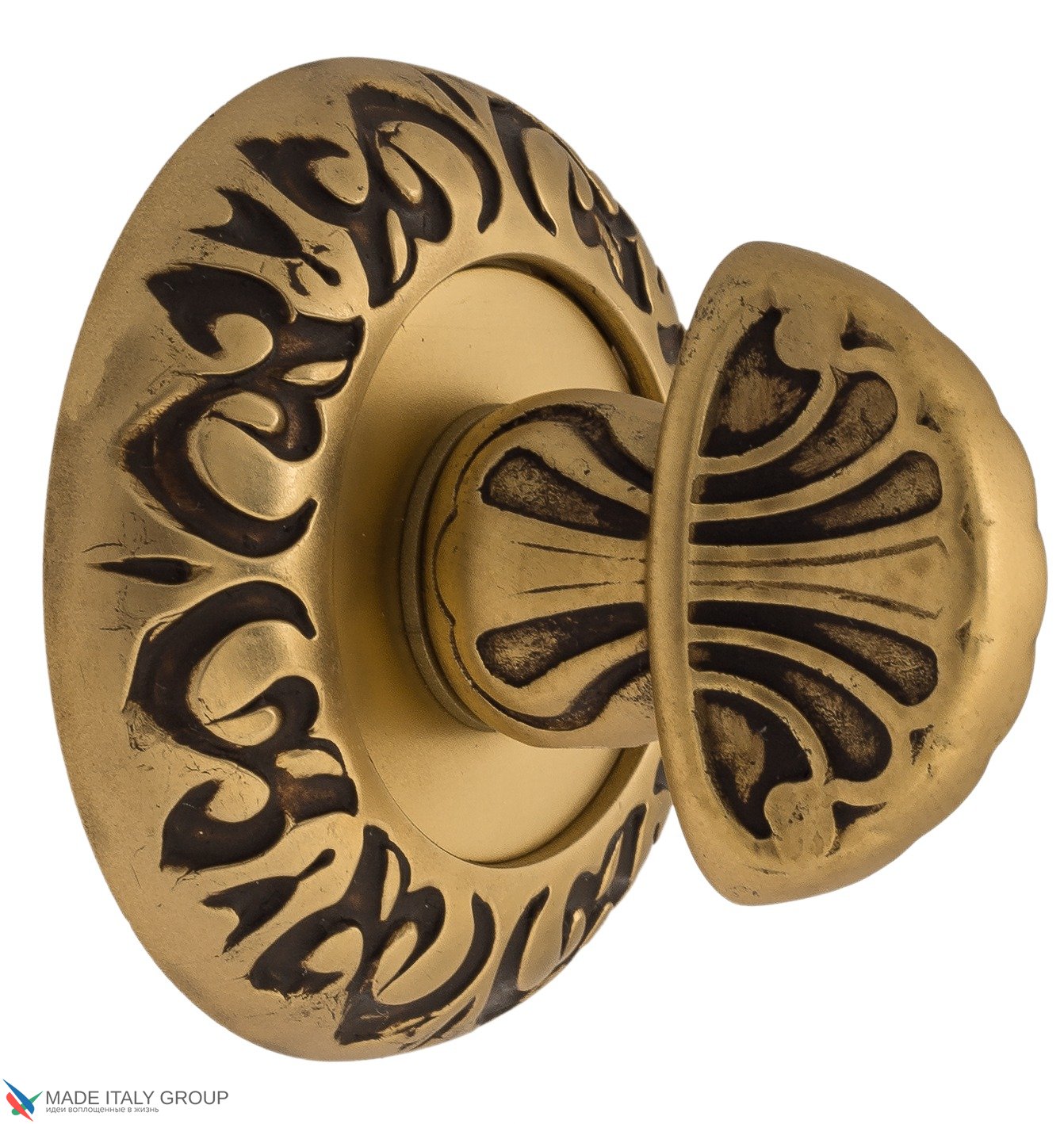 Фиксатор поворотный Venezia WC-4 D4 французское золото + коричневый