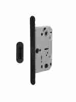 Замок дверной магнитный Armadillo (Армадилло) WC с ответной планкой GRAVITY.PRO G01.196.50.96 BL черный