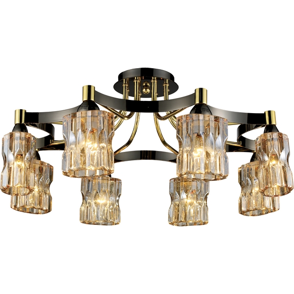 Люстра потолочная N-Light 919-08-33 gold/dark chrome + shampagne