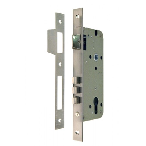 Замок дверной межкомнатный под цилиндр с 3 ригелями Morelli L03 SN никель