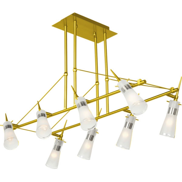Потолочная люстра N-Light P-493 P-493/8 satin gold