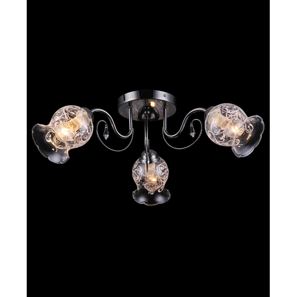 Потолочная люстра Natali Kovaltseva 11432 11432/3С DARK CHROME