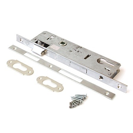 Корпус узкопрофильного замка с защёлкой Kale Kilit 153P-85BS35-16CP-(SP, Ros)-STB 153P3500004 хром
