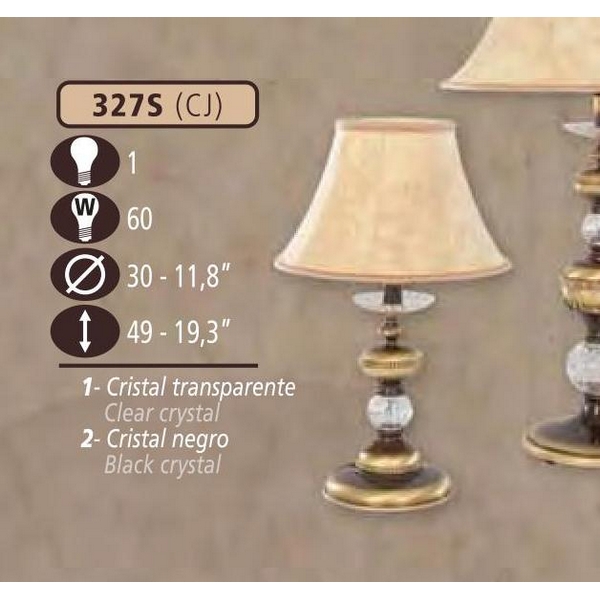 Интерьерная настольная лампа Riperlamp 327S/1 CJ BLACK- CREAM SHADE