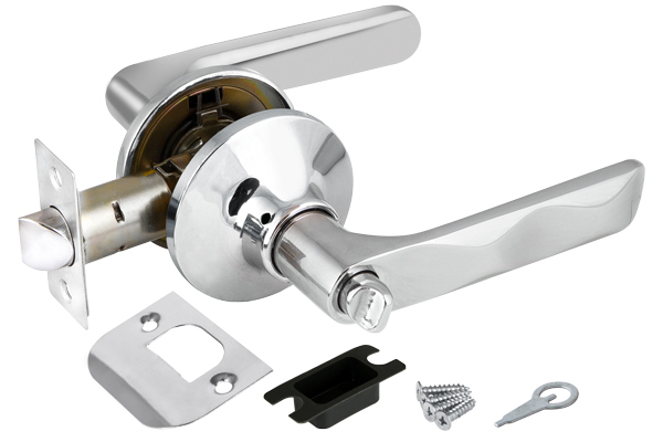 Ручка защелка (кноб) дверная Fuaro 624/BL CP-B (хром) фик.