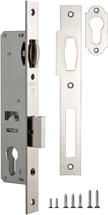 Корпус узкопрофильного замка с роликовой защёлкой Fuaro 155-25 CP (хром)