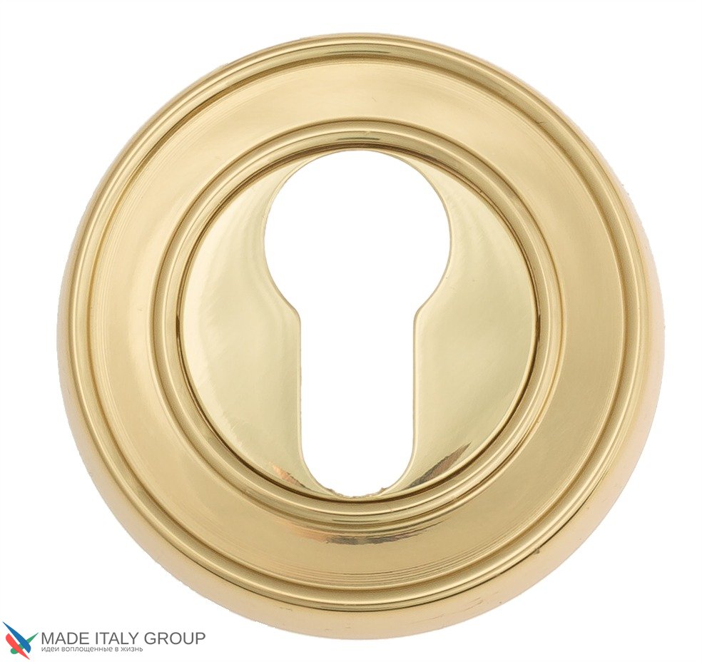 Накладка дверная под цилиндр Venezia CYL-1 D6 полированная латунь (2 шт.)