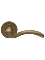 Ручка дверная Morelli Luxury PATRICIA R2 BGO раздельная на круглой розетке, цвет матовая бронза, латунь