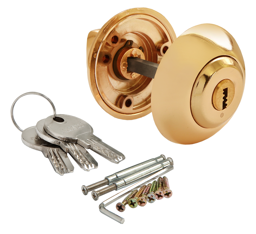 Завертка сантехническая с цилиндром Morelli MH-CYL GP