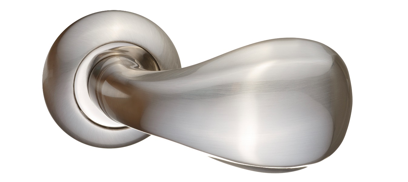 Ручка дверная RENZ INDH 12-08 SN "Сильвия", ник.мат.