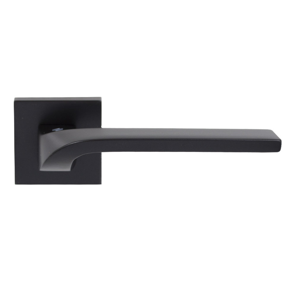 Ручка дверная на квадр. основании Colombo Isy Up BL11 RSB NM матовый черный R ф/з