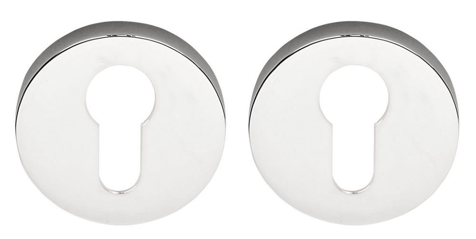 Накладка дверная с круглым основанием под цилиндр Colombo FF 13 Y полированный хром