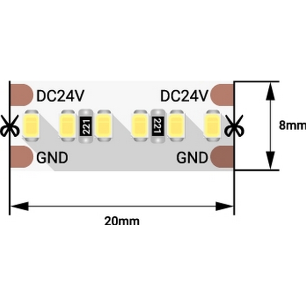 Светодиодная лента DesignLed LUX DSG2A300-24-WW-33