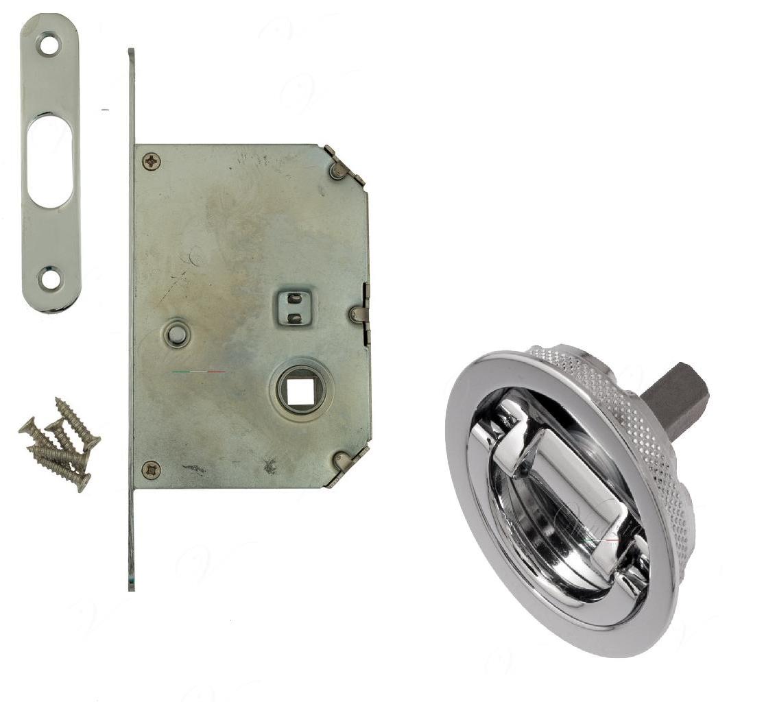 Ручки купе для раздвижных дверей Venezia U155 под замок SRR 201 пол.хром