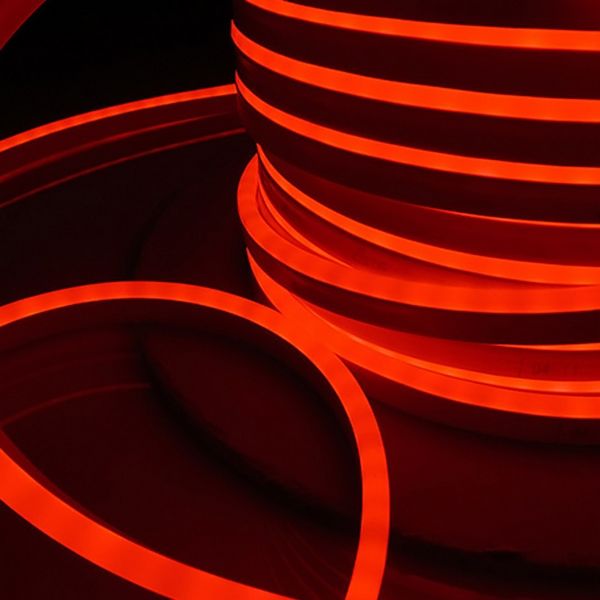 Светодиодная лента Elektrostandard гибкий неон LS001 220V 9.6W 120Led 2835 IP67 одно-ий красный 100м