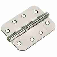 Комплект 2 шт. - Петля универсальная стальная скругленная 4 подшипника Morelli MS-C 100X70X2.5-4BB SN никель