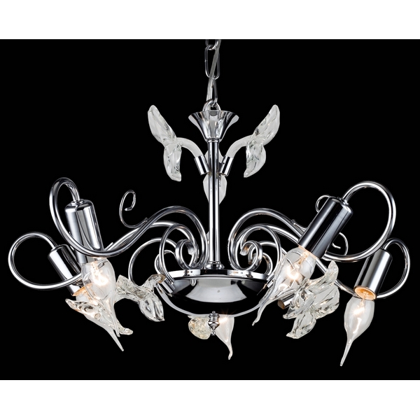 Подвесная люстра Natali Kovaltseva Beauty BEAUTY 70045-5C CHROME