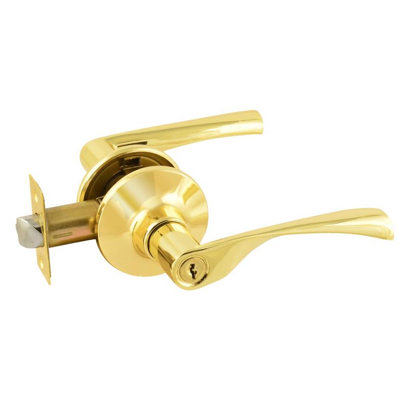 Ручка защелка (кноб) дверная нажимная НОРА-М ЕСО золото ЗВ2-01-Э ключ/фикс