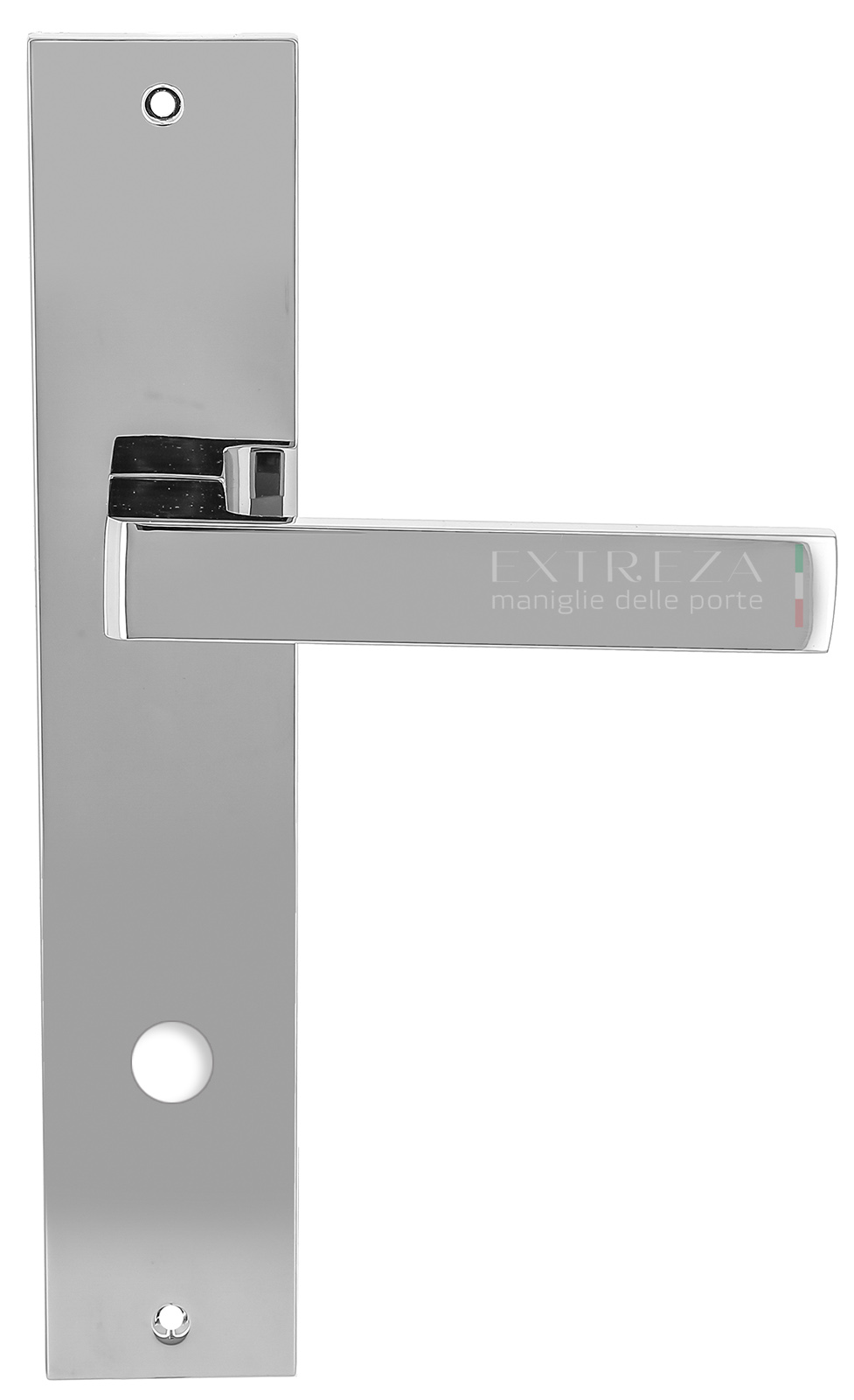 Ручка дверная Extreza Hi-Tech ENZO (Энзо) 117 на планке PL11 WC полированный хром F04