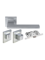 Комплект дверных ручек Morelli MH-51-S6 SC с заверткой MH-WC-S6 SC + магнитный замок M1895 SC, цвет матовый хром
