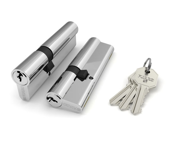 Цилиндровый механизм Fuaro 100 CA 105 mm (30+10+65) CP хром 3 кл.