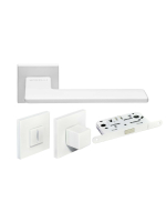 Комплект дверных ручек Morelli MH-51-S6 W с заверткой MH-WC-S6 W + магнитный замок M1895 W, цвет матовый хром