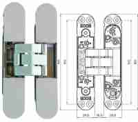 Петля дверная скрытой установки с доводчиком Krona Koblenz Kubica 2000 DXSX 40кг. мат.хром
