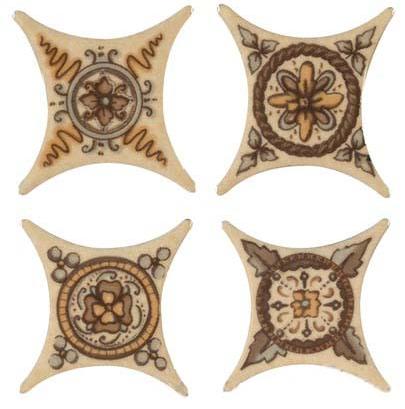 Плитка керамическая Azulev Octogonal Estrella Chelsea Beige микс из 4 шт вставка 6,7х6,7