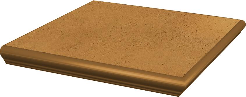 Плитка клинкерная ступень угловая с капиносом Paradyz Aquarius Brown 30х33,3