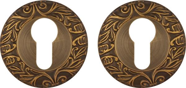 Накладка дверная с круглым основанием под цилиндр Fuaro ET SM AB-7 матовая бронза