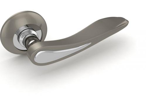 Ручка дверная межкомнатная Fuaro Melody RM SN/CP-3 матовый никель/хром