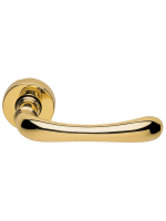 Ручка дверная Morelli Luxury RING R3-E OTL на круглой розетке, цвет - золото