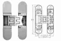 Петля дверная скрытой установки Krona Koblenz Kubica 2700 DXSX 40кг. мат.никель