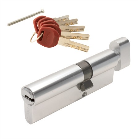 Цилиндр для замка ключ / вертушка Avers JM-90(35C/55)-C-CR хром