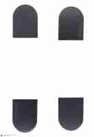 Колпачки для петель К2760, цвет ЧЕРНЫЙ (4 шт.)