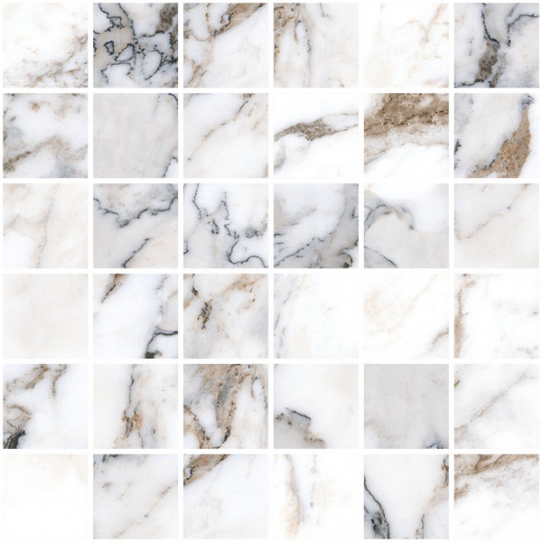 Керамогранит Vitra K949879LPR1VTE0 Marble-X Мозаика Бреча Капрайа Белый ЛПР 30x30 (5x5)