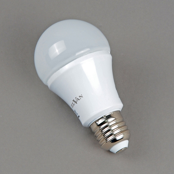 Лампочка светодиодная Elvan E27-9W-3000К-A60