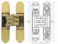Петля дверная скрытой установки Krona Koblenz Kubica 5080 DXSX 80кг. золото