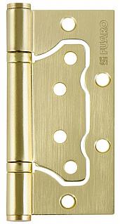 Петля дверная накладная без врезки (бабочка) Fuaro 500-2BB 100x2,5 SB мат. золото