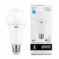 Лампа светодиодная Gauss E27 30W 4100K матовая 73229