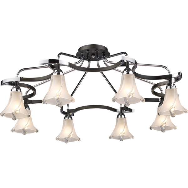 Потолочная люстра N-Light 470 470-08-13 chrome + dark wengue