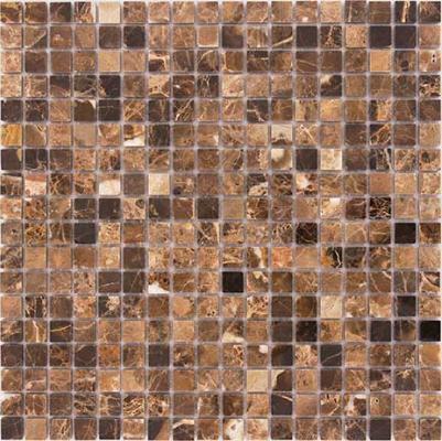Мозаика Карамелле Pietrine Emperador Dark POL чип 15x15х4 30,5х30,5