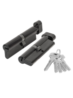 Цилиндровый Fuaro (Фуаро) механизм (200 ZM/110) 2000ZM Knob 110 (45+10+55) BL-24 черный 5Key с вертушкой