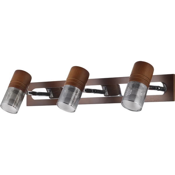Спот N-Light 6203B/3E14 chrome + brown wood