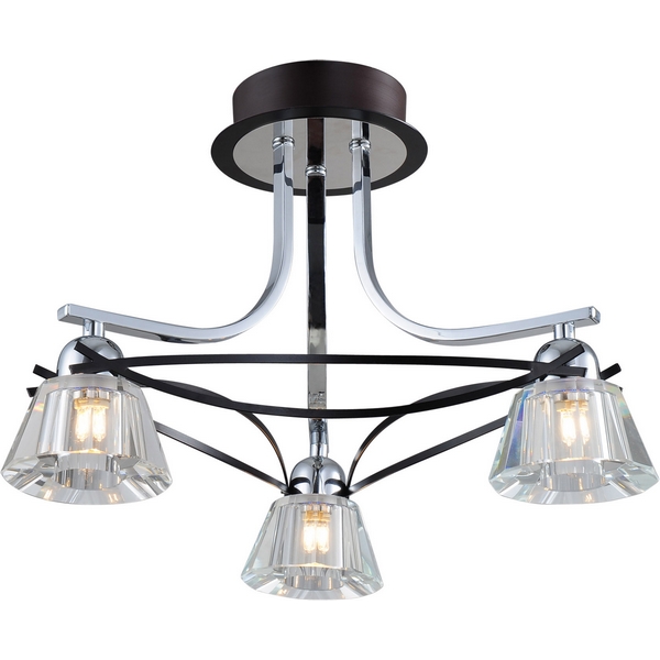 Люстра потолочная N-Light 89101-3 chrome + wengue