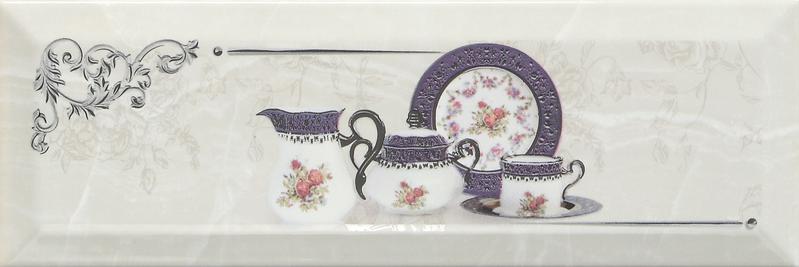 Плитка керамическая Monopole Petra Decor Pranzo Silver C декор 10х30