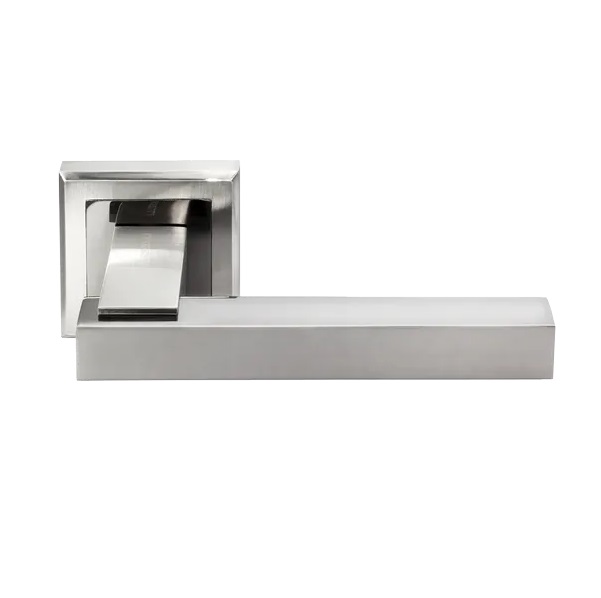 Ручка дверная межкомнатная Morelli MH-37 SN/BN-S никель/черный никель