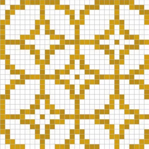 Мозаика Alma Панно 20 D-05 GM Yellow&White A чип 20х20 65,4х65,4