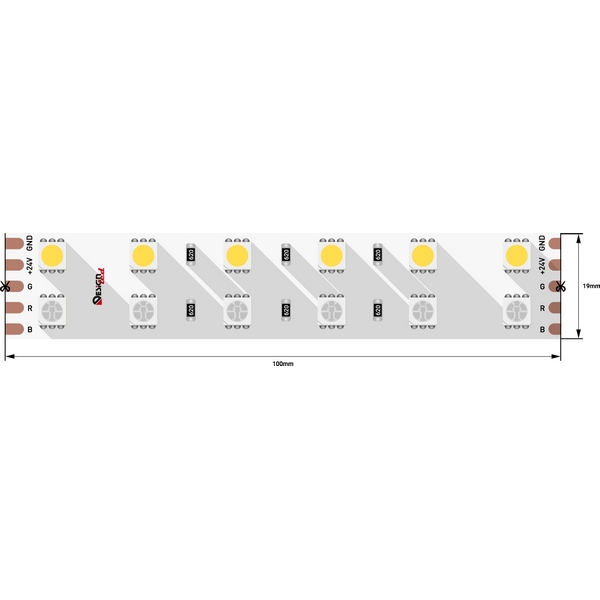 Светодиодная лента DesignLed LUX DSG5120-24-RGB+WW-33